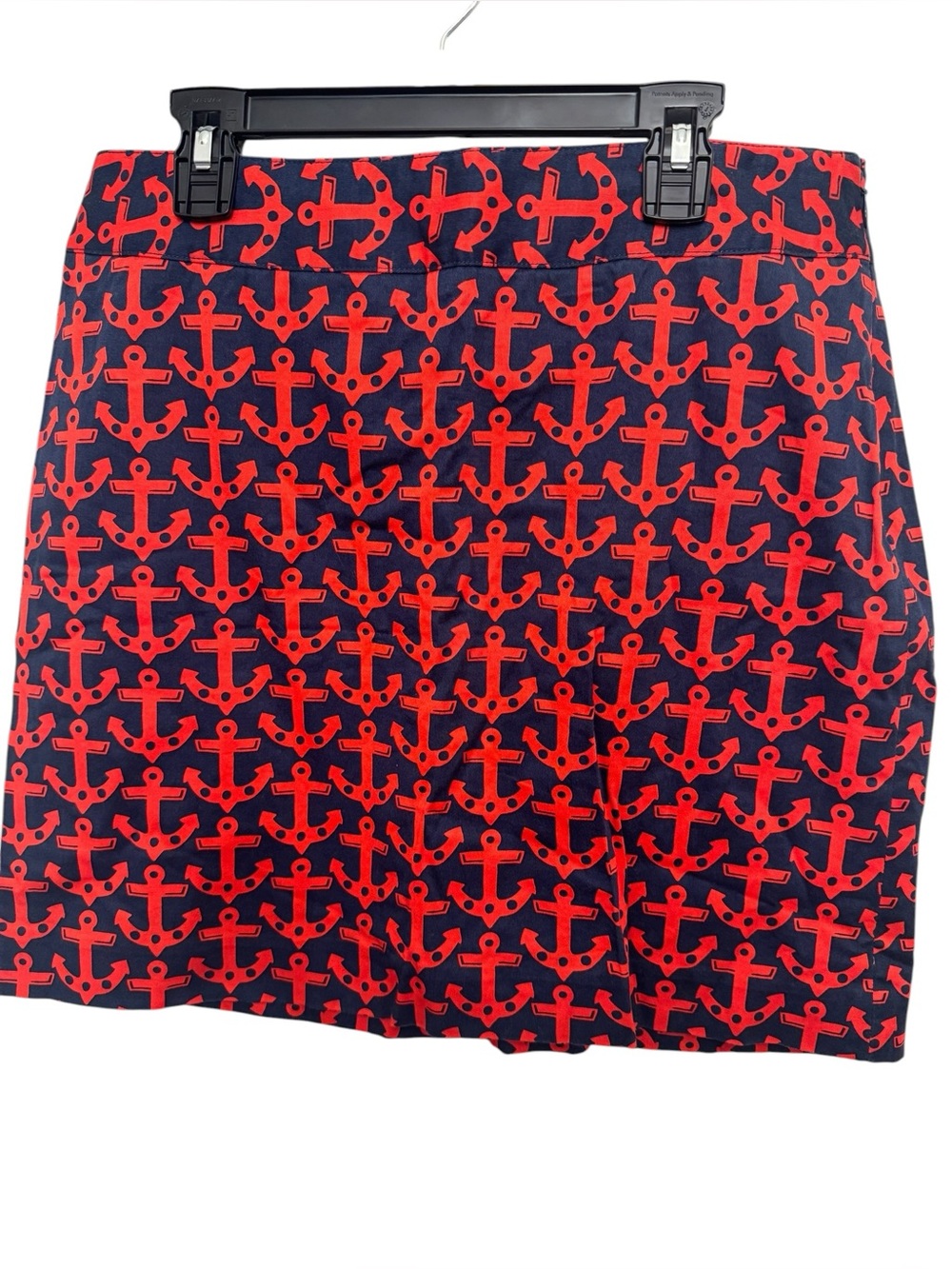 Vineyard Vines Navy & Red Mini Skirt - Anchor Nautical Print Preppy Coastal Luxe